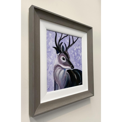 57 - KAIT S. (Irish, 20th Century), “DEER”, acrylic on canvas, signed lower right, Dimensions: 10in x 12i... 