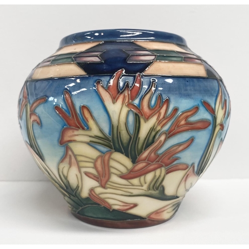 58 - A MOORCROFT POTTERY BOWL, by Philip Gibson in the ‘Indian Paintbrush’ pattern, beautifully decorated... 