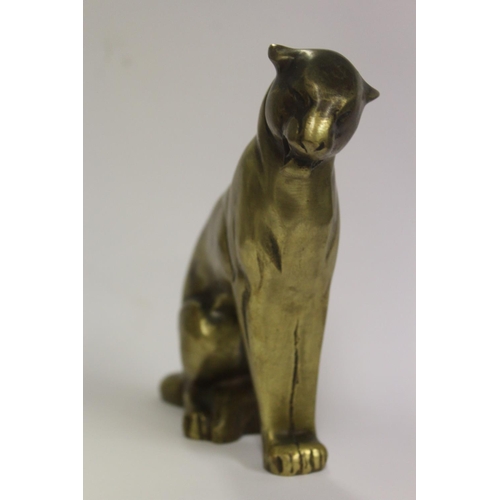 78 - A FRENCH ART-DECO BRONZE PANTHER, produced circa. 1930; contoured with a fitting patina, and of a su... 