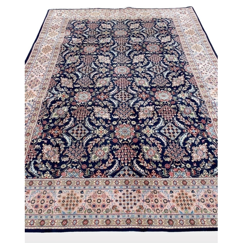 1 - A PERSIAN TABRIZ RUG, material: hand spun wool with natural organic dyes; design: this rug features ... 