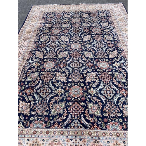 1 - A PERSIAN TABRIZ RUG, material: hand spun wool with natural organic dyes; design: this rug features ... 