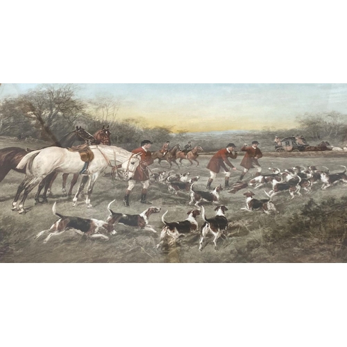 110 - LIONEL EDWARDS (British, 1878-1966), A SET OF HAND COLOURED PRINT ON PAPER, 5 PCS, FOX HUNTING SCENE... 