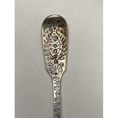 124 - A SILVER/ SILVER PLATED SPOON AND LADLE LOT TO INCLUDE (i) a decorative silver teaspoon, Maker Walte... 