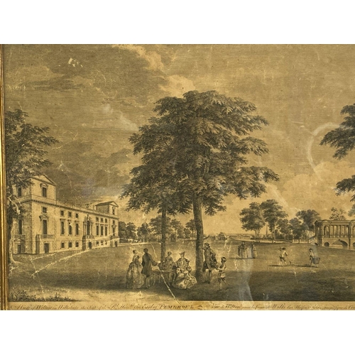 144 - A PAIR OF ORIGINAL ENGRAVINGS, (i) “VIEW OF ESHER PLACE”, engraving published according to Art of Pa... 