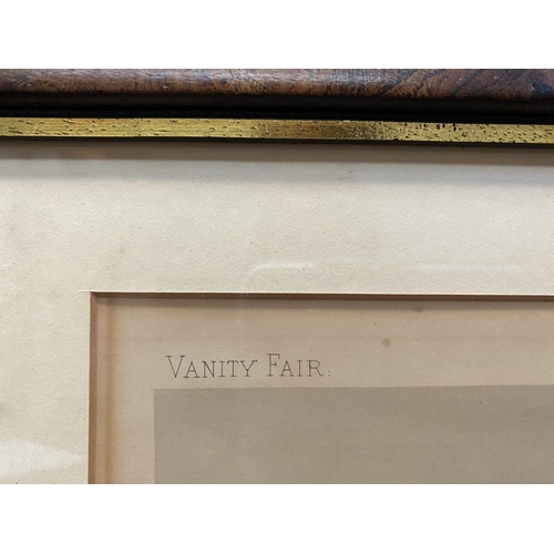 162 - A COLLECTION OF FOUR VANITY FAIR SPY PRINTS, in fine hardwood frames, (i) ‘Mr. John Hare’ coloured p... 