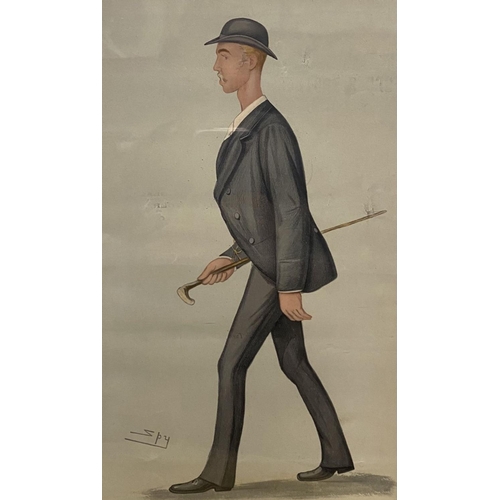 182 - A PAIR OF FRAMED VANITY FAIR SPY PRINTS, (i) ‘H. Searle Professional Champion Sculler of the World’ ... 