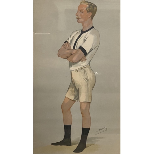 182 - A PAIR OF FRAMED VANITY FAIR SPY PRINTS, (i) ‘H. Searle Professional Champion Sculler of the World’ ... 