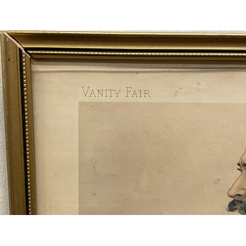 183 - THREE GILT FRAMED VANITY FAIR PRINTS, (i) ‘Spy: Mr. Leslie Ward’ coloured print, signed lower left ‘... 