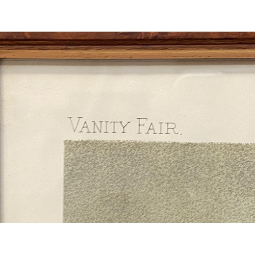 184 - A COLLECTION OF FOUR VANITY FAIR PRINTS, in fine hardwood frames, (i) ‘Free Libraries’ coloured prin... 