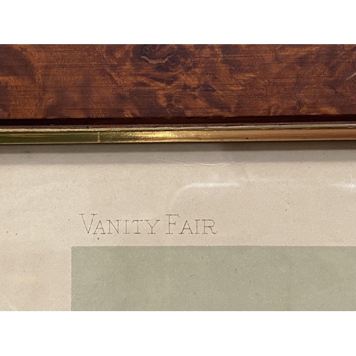 184 - A COLLECTION OF FOUR VANITY FAIR PRINTS, in fine hardwood frames, (i) ‘Free Libraries’ coloured prin... 