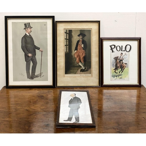 186 - A COLLECTION OF FOUR VINTAGE FRAMED PRINTS, to include (i) ‘Strathfieldsaye’, coloured print, signed... 