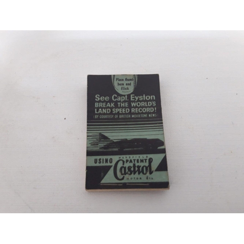 198 - A RARE CASTROL OIL ‘FLICKER’ BOOK, 1937, in mint condition. Reading: Captain Eyston Worlds Land Spee... 