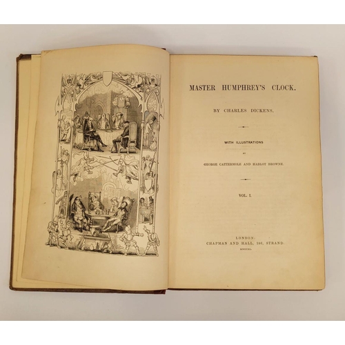 210 - MASTER HUMPHREY’S CLOCK; CHARLES DICKENS, with illustrations by George Cattermole & Hablot Browne. 1... 