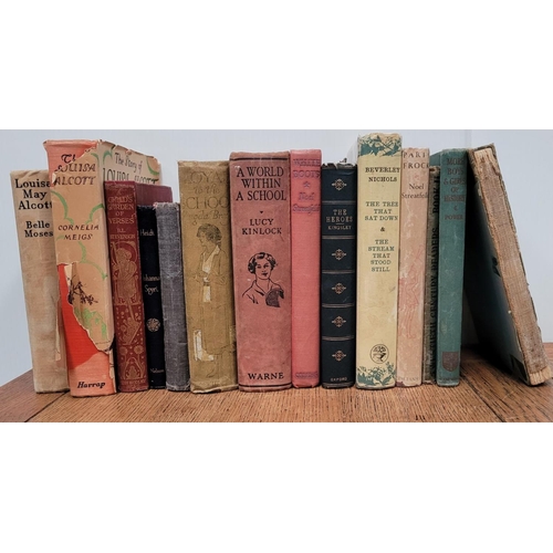 215 - A COLLECTION OF BOOKS; includes various fiction books & two about Louisa Alcott (author of Little Wo... 