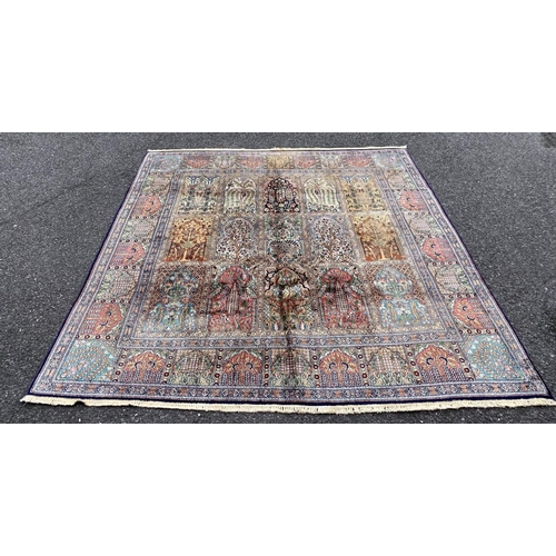 24 - A KASHIM SILK RUG, material: hand spun silk with natural organic dyes; design: this rug features a t... 