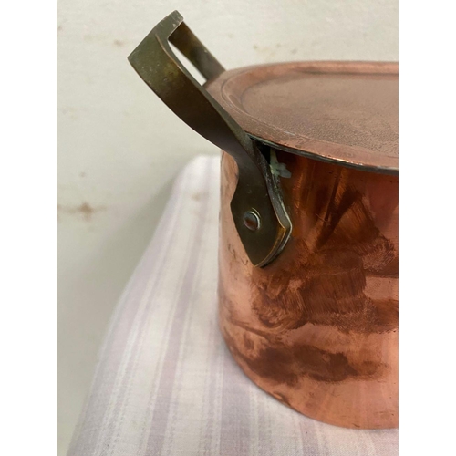 38 - COPPER FISH KETTLE, with brass handles, dimensions: 62cm x 14cm x 12.5cm high approx.