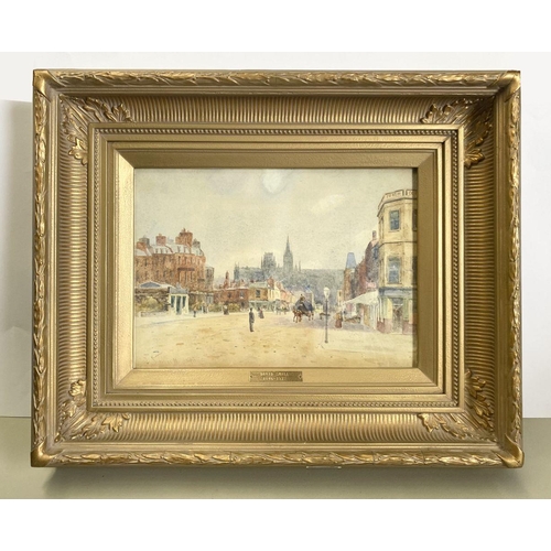 42 - DAVID SMALL (British, 1846-1927), “VIEW OF NORTH STREET ST. ANDREWS”, watercolour on paper, signed a... 