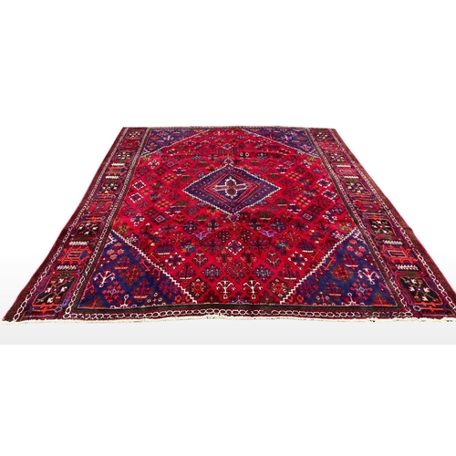 6 - A PERSIAN JOSHAGAN RUG, material: hand spun wool with natural organic dyes; design: this rug feature... 