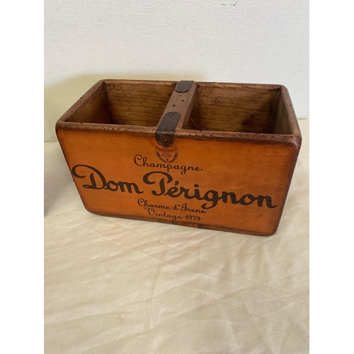 137 - TWO METAL BOUND BOTTLE HOLDER CRATES, lovely vintage feel to these box crates, one with Gordon’s Spe... 