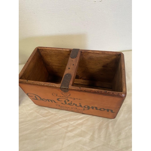 137 - TWO METAL BOUND BOTTLE HOLDER CRATES, lovely vintage feel to these box crates, one with Gordon’s Spe... 