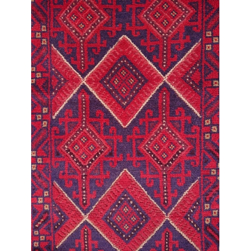 142 - A VIBRANT AFGHAN RUNNER RUG, material: hand spun wool with natural organic dyes; design: this rug fe... 