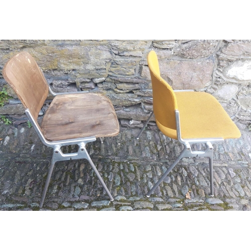 159 - A PAIR OF GIANCARLO PIRETTI DESIGNED ‘CASTELLI’ MID CENTURY MODERN ITALIAN CHAIRS, one with original... 