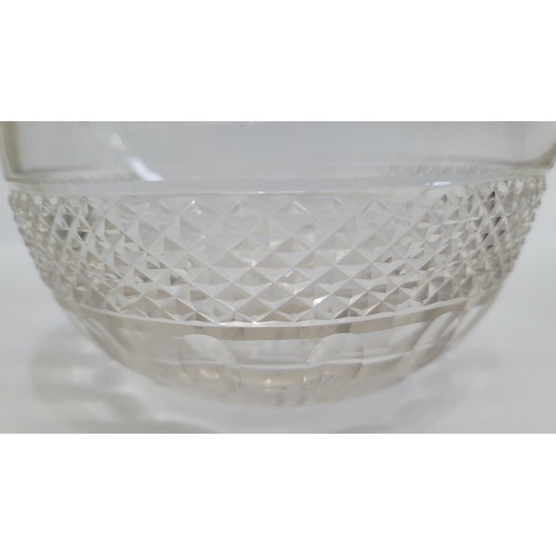 169 - A MIXED ANTIQUE GLASS LOT; includes; (i) A 19TH CENTURY IRISH CUT GLASS ‘FINGER BOWL’, with double s... 