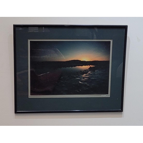 187 - RICHARD HAUGHTON, WEST OF IRELAND SUNSETS. A pair of colour photographic print, inscribed to the mou... 