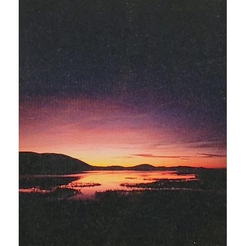 187 - RICHARD HAUGHTON, WEST OF IRELAND SUNSETS. A pair of colour photographic print, inscribed to the mou... 