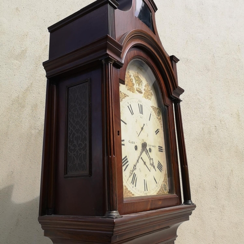 20 - AN 18TH CENTURY MAHOGANY ‘PAGODA’ HOOD CASED GRANDFATHER CLOCK, London, 1790. With arch-dial clock f... 