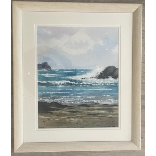 45 - KATIE BUTTIMER, (IRISH 20TH CENTURY), CLOGHER, CO. KERRY, watercolour on paper, signed lower left, 5... 