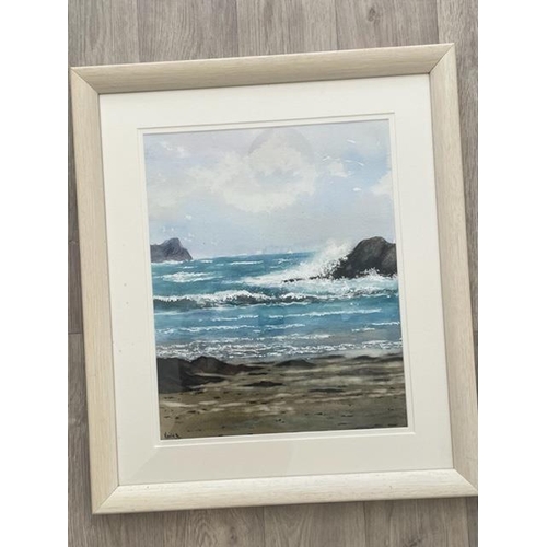 45 - KATIE BUTTIMER, (IRISH 20TH CENTURY), CLOGHER, CO. KERRY, watercolour on paper, signed lower left, 5... 