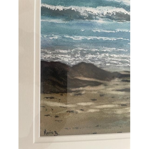 45 - KATIE BUTTIMER, (IRISH 20TH CENTURY), CLOGHER, CO. KERRY, watercolour on paper, signed lower left, 5... 