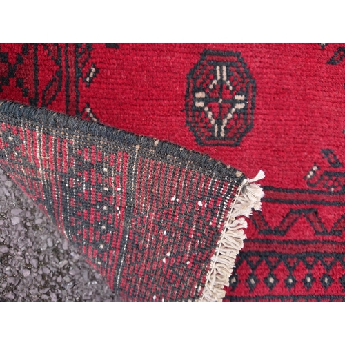 60 - A TRADITIONAL AFGHAN TURKMAN RUG, material: hand spun wool with natural organic dyes; design: this r... 