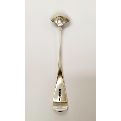 95 - A SOLID SILVER EARLY 20TH CENTURY SERVING SPOON, London hallmarks, date letter of ‘q’ for 1911. Make... 