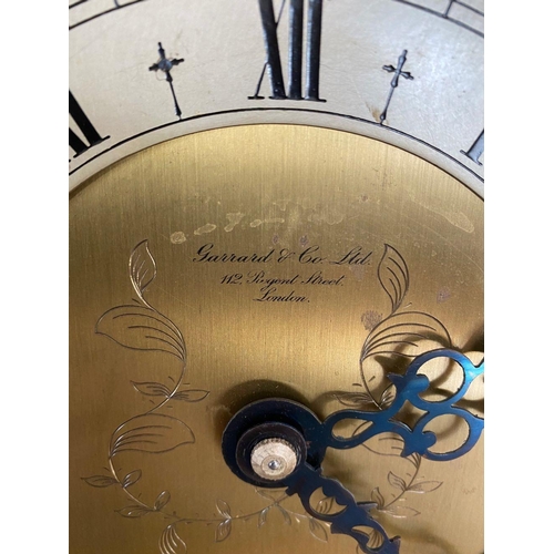 10 - A GARRARD OF LONDON ‘TEMPUS FUGIT’ MAHOGANY INALID GRANDMOTHER LONGCASE CLOCK, with engraved brass d... 