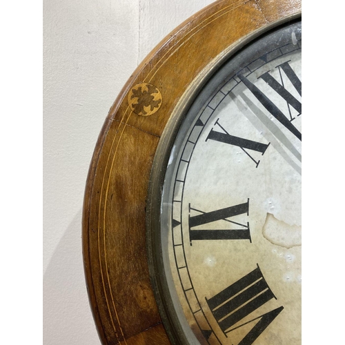 137 - A 19TH CENTURY IRISH ‘W. WATERS KINGSTON’ DROP DIAL WALL CLOCK, white dial with roman numerals, with... 