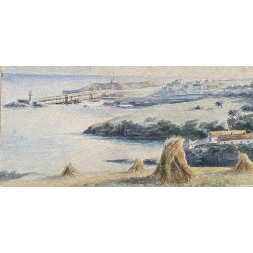 155 - A GILT FRAMED 19TH CENTURY WATERCOLOUR, “COASTLINE”, watercolour on paper, 31cm x 23cm approx. image... 