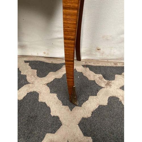 32 - A KINGWOOD AND ROSEWOOD SIDE CABINET/LAMP TABLE, with ormolu mounts, crossbanding to top and drawers... 