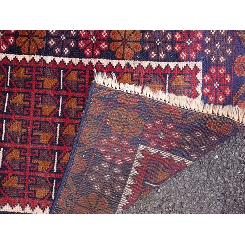 42 - AN AFGHAN BALUCHI PRAYER RUG, material: hand spun wool with natural organic dyes; design: this rug f... 