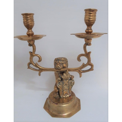 68 - A WONDERFUL PAIR OF DUTCH 19TH CENTURY CANDLEABRA, each with two branches, supports featuring the Am... 