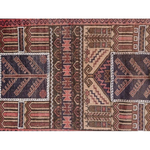 76 - AN AFGHAN PRAYER RUG, material: hand spun wool with natural organic dyes; design: this rug features ... 