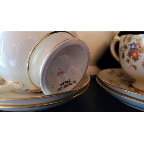 122 - A GROSVENOR CHINA COFFEE SET, with nice floral pattern, comes with 6 cups, 6 saucers, sugar bowl, ju... 