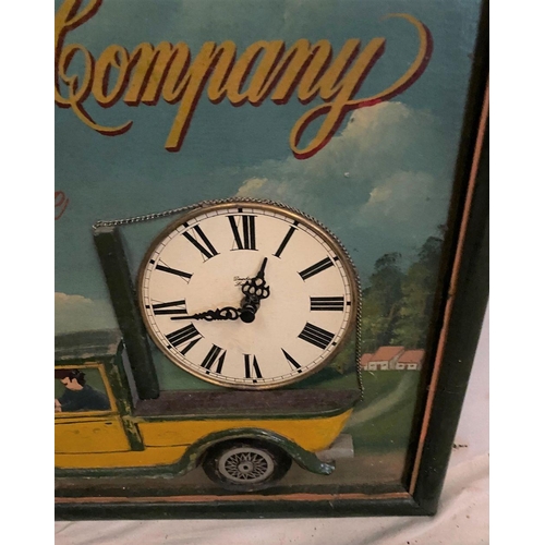 270 - A J. MARTIN & SONS ADVERTISING SIGN WITH CLOCK, with painted panel surrounding clock with roman nume... 