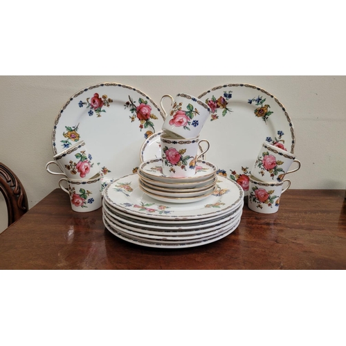 325 - TWO VINTAGE PARTIAL COFFEE SETS, (i) AN AYNSLEY COFFEE SET (partial) comes with 2 original plates wi... 