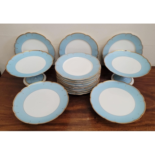 327 - A PRETTY HAVILAND & CO LIMOGES CAKE SERVING SET, includes 2 tall cake plates, 2 low rise cake plates... 