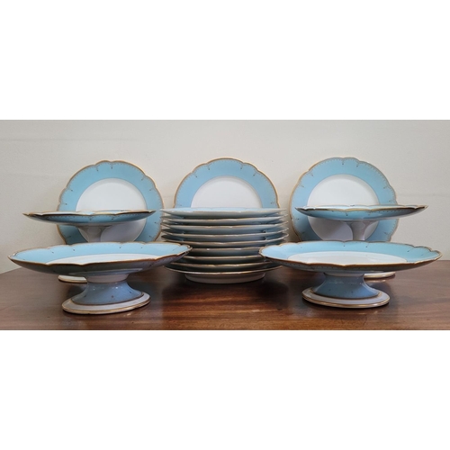 327 - A PRETTY HAVILAND & CO LIMOGES CAKE SERVING SET, includes 2 tall cake plates, 2 low rise cake plates... 