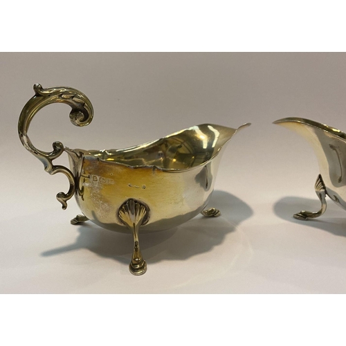 37 - A PAIR OF SILVER SAUCE BOATS, Maker S Blanckensee & Son Ltd, Frederick Street & Great Hampton Street... 