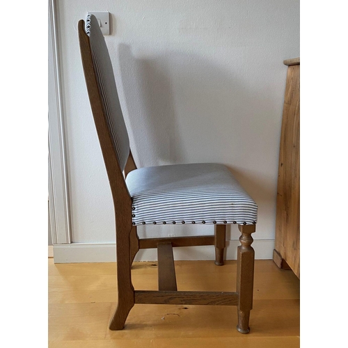 93 - A PAIR OF ANTIQUE SWEDISH UPHOLSTERED HALL CHAIRS, with turned legs supported by cross stretchers, s... 