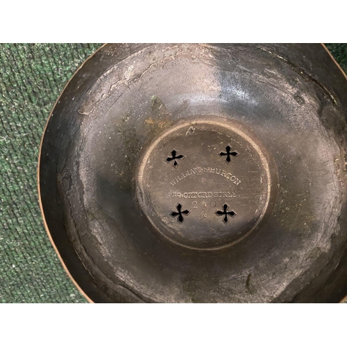 82 - AN ANTIQUE WILLIAM C. BURTON COPPER SAMOVAR, urn form with shaped engraved handles, decorative tap, ... 